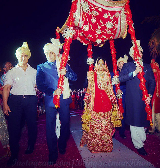 सलमान ने इंस्‍टाग्राम पर शेयर की अर्पिता की शादी की तस्‍वीरें