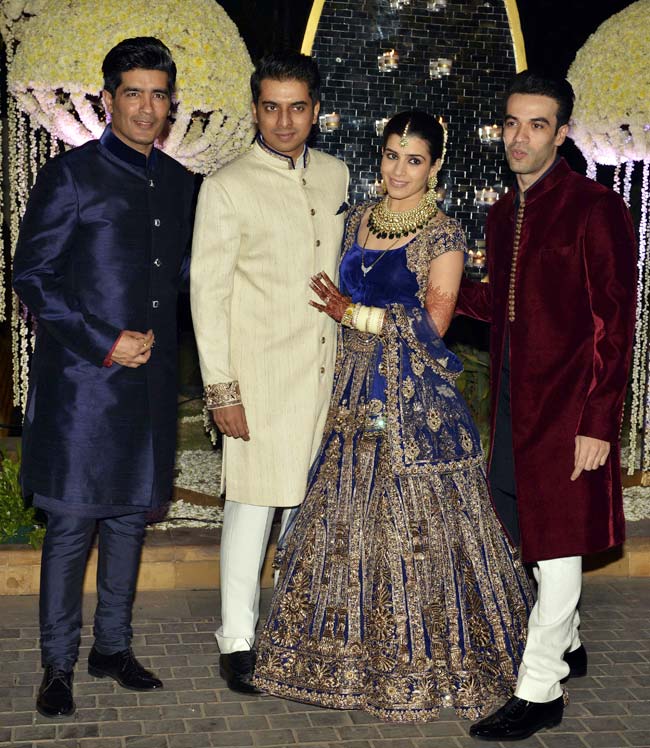 मनीष मल्होत्रा की भतीजी के रिसेप्शन में बॉलीवुड सितारों ने मचाई धूम