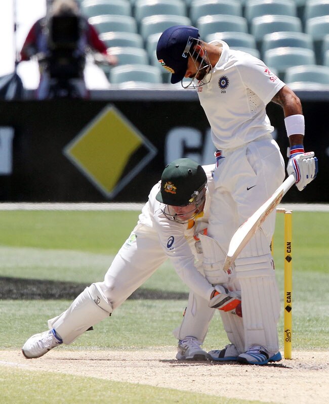 एडिलेड टेस्टः कोहली की सेंचुरी पर भारी पड़ी लियोन की फिरकी