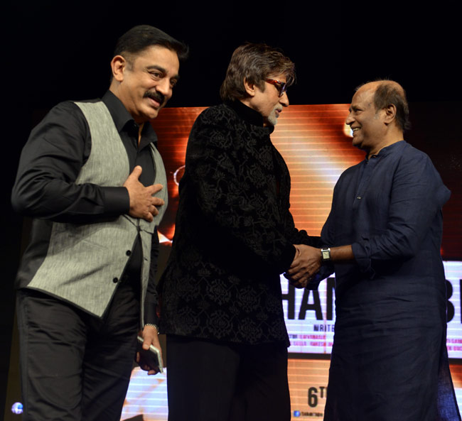 तीन मेगास्टार और संगीतमय 'शमिताभ' शाम...