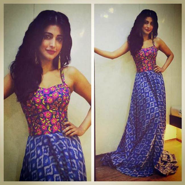 क्रॉप स्टाइल में श्रुति कर रही हैं 'गब्बर इज बैक' को प्रमोट