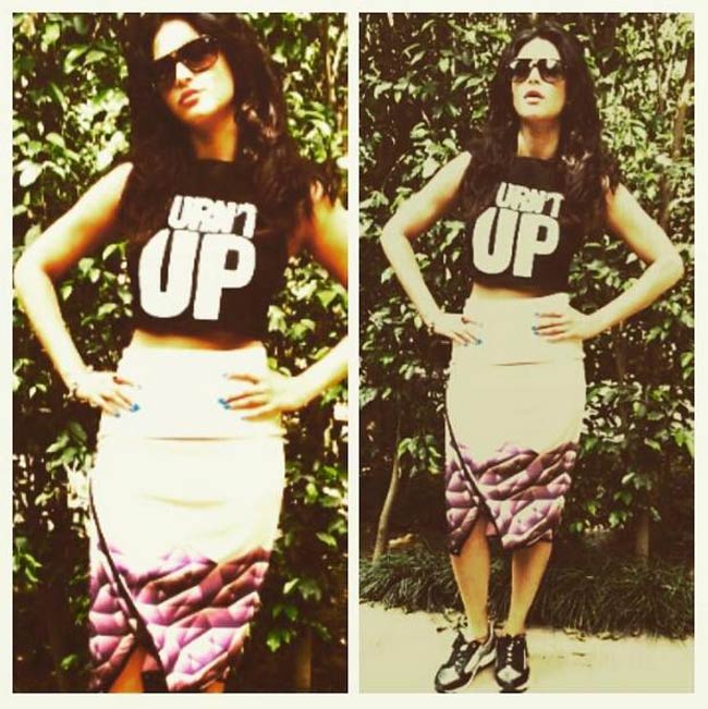 क्रॉप स्टाइल में श्रुति कर रही हैं 'गब्बर इज बैक' को प्रमोट