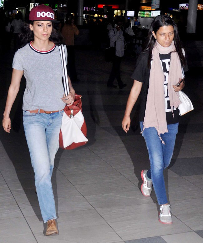 Celeb spotted: देखि‍ए दीपिका और कंगना का सिंपल लुक