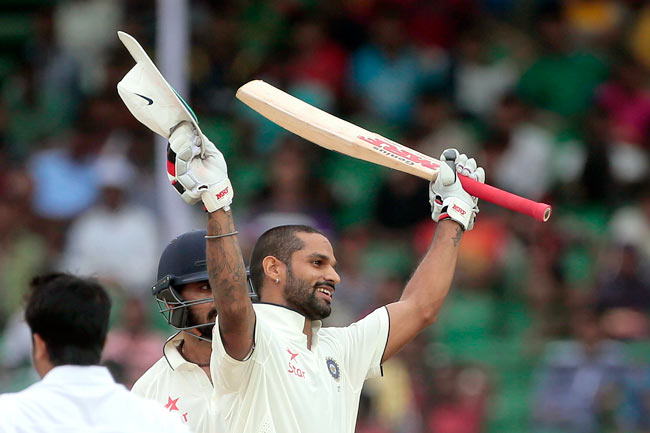 फतुल्लाह टेस्टः पहला दिन धवन, मुरली और बारिश के नाम