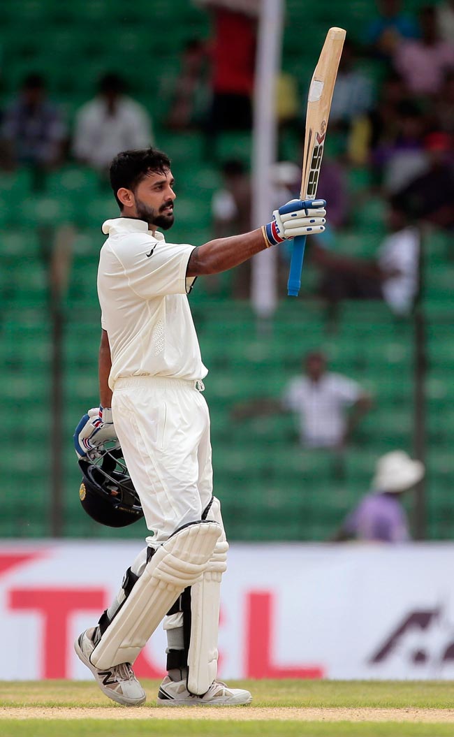 INDvsBAN Day-3: बारिश की आंख-मिचौली के बीच मुरली-रहाणे छाए