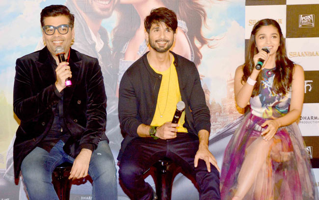 आलिया, शाहिद की 'शानदार' के ट्रेलर लॉन्च पर फन कैमिस्ट्री