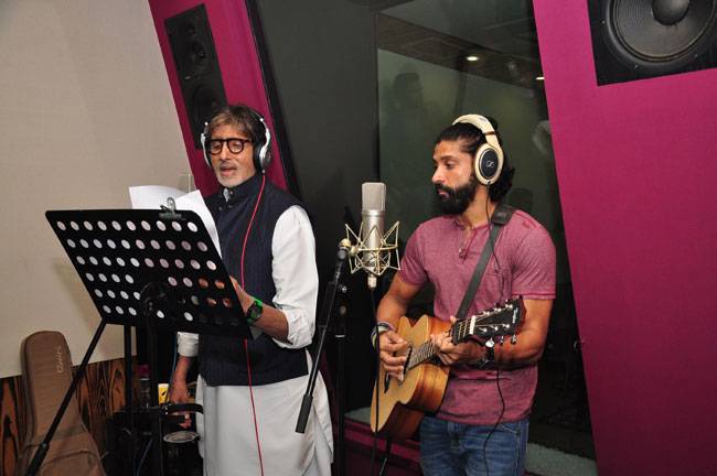 'वजीर' के लिए अमिताभ, फरहान ने रिकॉर्ड किया गाना