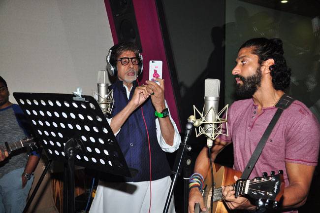 'वजीर' के लिए अमिताभ, फरहान ने रिकॉर्ड किया गाना