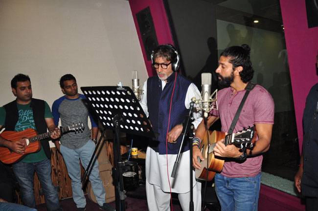 'वजीर' के लिए अमिताभ, फरहान ने रिकॉर्ड किया गाना