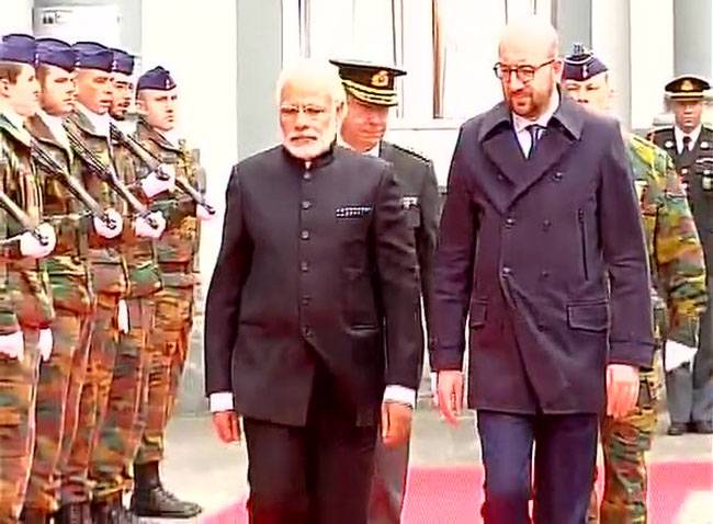 बेल्जियम में ऐसे हुआ पीएम मोदी का स्वागत, लगे मोदी-मोदी के नारे