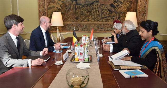 बेल्जियम में ऐसे हुआ पीएम मोदी का स्वागत, लगे मोदी-मोदी के नारे