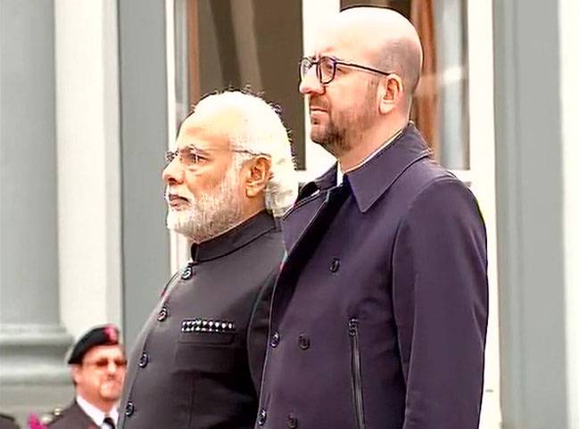 बेल्जियम में ऐसे हुआ पीएम मोदी का स्वागत, लगे मोदी-मोदी के नारे