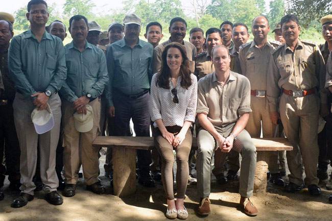 प्रिंस विलियम और केट ने काजीरंगा नेशनल पार्क में की जंगल सफारी