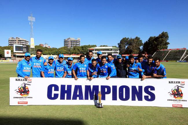 जिम्बाब्वे का क्लीन स्वीप कर धोनी के धुरंधरों ने बनाए कई कीर्तिमान