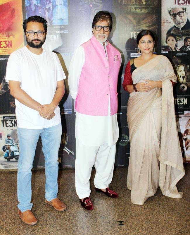 'तीन' के ग्रैंड इवेंट में अमिताभ संग नजर आईं विद्या बालन...