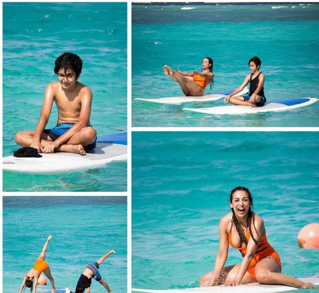 मालदीव में मलाइका का Bold अंदाज