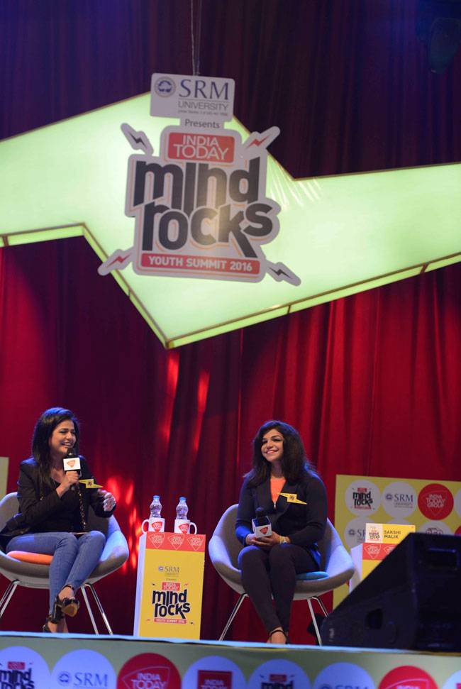 #MindRocks16 में पहुंची साक्षी मलिक, कहा, 'जिंदगी पूरी तरह से बदली'