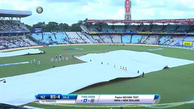 कोलकाता टेस्ट मैच के दूसरे दिन की झलकियां