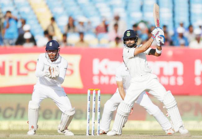 राजकोट टेस्ट मैच ड्रॉ, कप्तान कोहली ने फील्डरों को लताड़ा