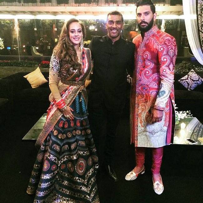 देखिए युवराज-हेजल के ग्रैंड रिसेप्‍शन की हर तस्‍वीर...