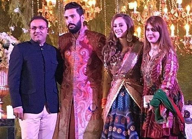 देखिए युवराज-हेजल के ग्रैंड रिसेप्‍शन की हर तस्‍वीर...