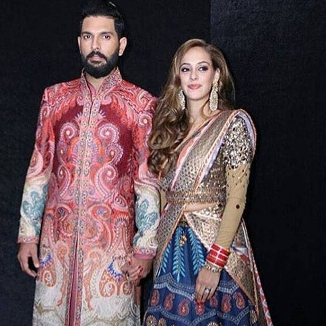 देखिए युवराज-हेजल के ग्रैंड रिसेप्‍शन की हर तस्‍वीर...