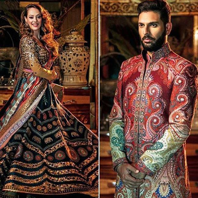 देखिए युवराज-हेजल के ग्रैंड रिसेप्‍शन की हर तस्‍वीर...