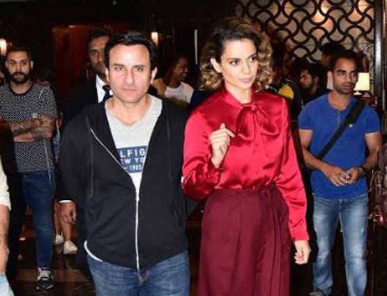 कंगना, शाहिद और सैफ ने दिल्ली में की 'रंगून' मिजाजी