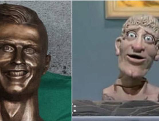 PHOTOS: रोनाल्डो की मूर्ति का सोशल मीडिया पर जमकर उड़ा मजाक