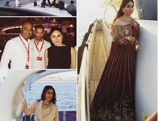 पाक डिजाइनर के लिए दुल्हन बनीं करीना, 84 फीट ऊंचे याट पर PHOTOSHOOT
