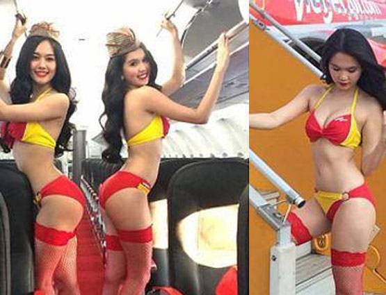 'बिकनी एयरहोस्टेस' करती हैं वेलकम, 6 महीने लगाती हैं पैसेंजर्स की लाइन