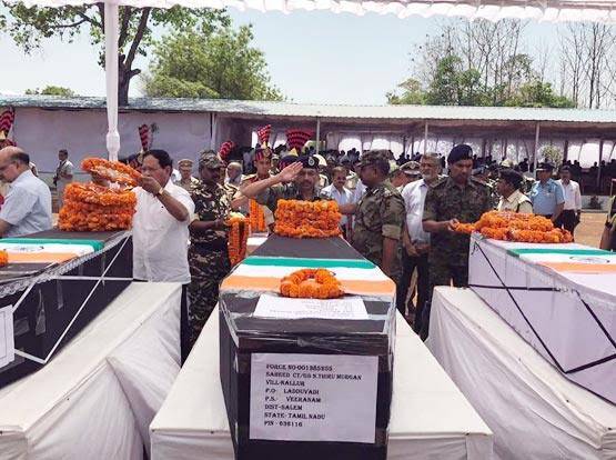 सुकमा के शहीदों को देश ने किया सलाम, देखें PHOTOS