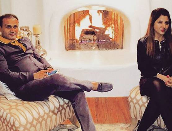 सहवाग ने फिर शेयर की वाइफ आरती की फोटो, खुद को कहा- शांत और सुशील पति