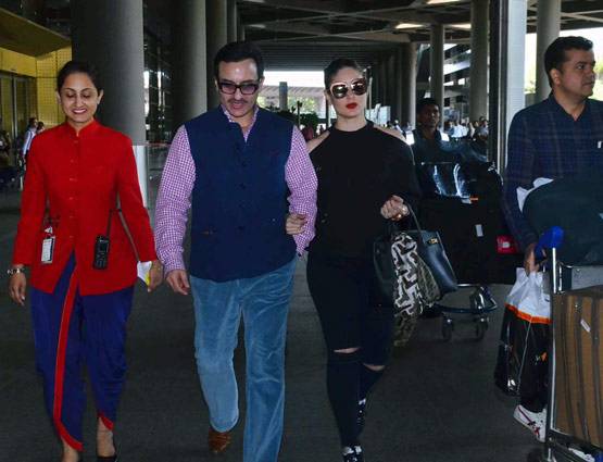 लंदन से सैफ संग लौटीं करीना, देखें PHOTOS
