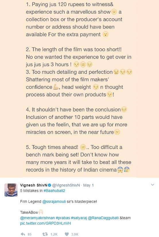 इस डायरेक्टर ने बताई बाहुबली की ये पांच गलतियां, राजामौली बोले थैंक यू