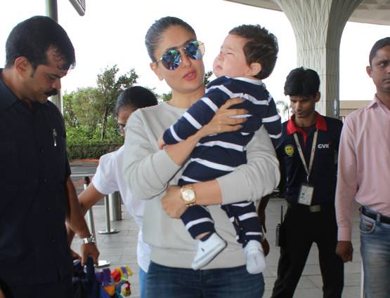 वीरे दी वेडिंग के लिए दिल्ली रवाना हुईं करीना, कैमरा देख ऐसे रोने लगा तैमूर