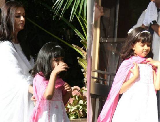 PHOTOS: ऐश्वर्या अभि‍षेक संग पिता की अस्थियां विसर्जित करने संगम पहुंची