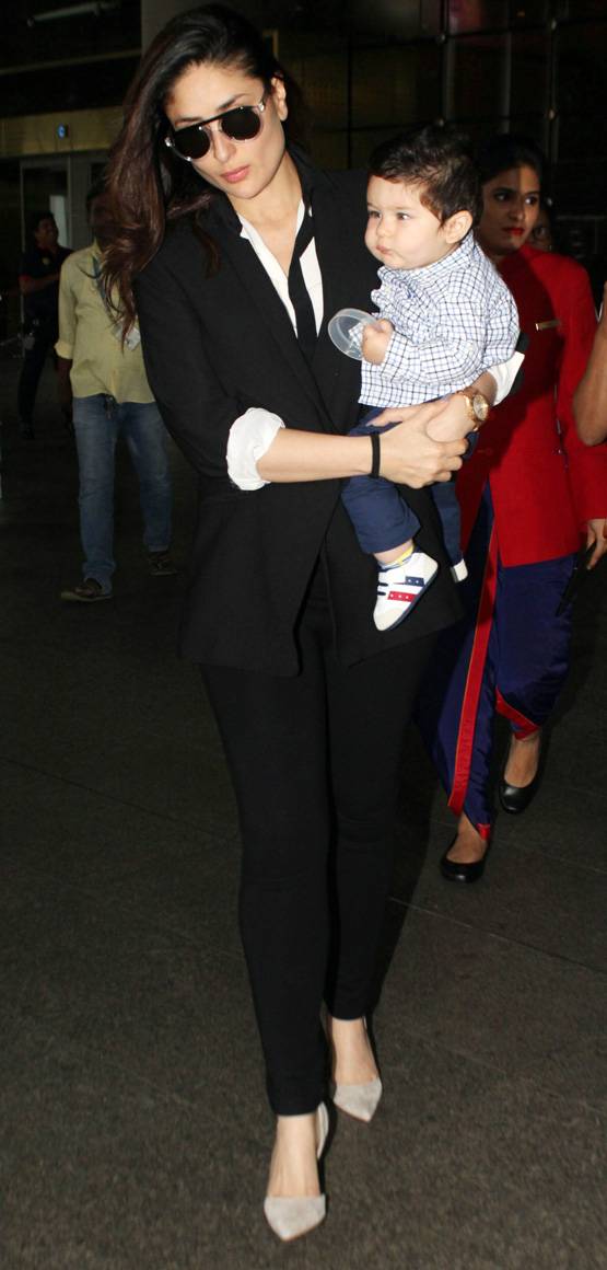 वीरे दी वेडिंग की शूटिंग कर तैमूर संग मुंबई लौटीं करीना, देखें PHOTOS