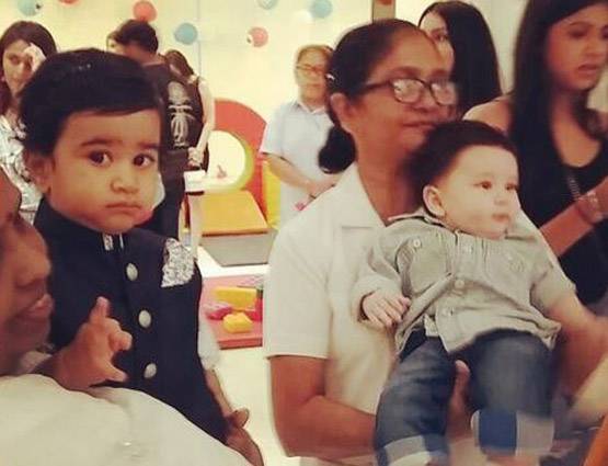 PHOTOS: अपने बेस्ट फ्रेंड से कुछ इस अंदाज में मिले तैमूर अली खान