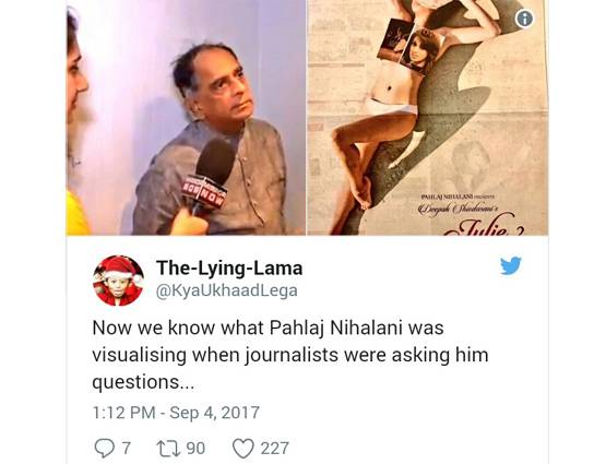 जूली 2 पर पहलाज- संस्कारी हूं और रहूंगा, लोगों ने कहा- 'निर्लज्ज चाचा'