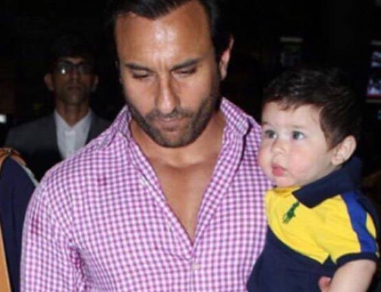 पहली दिवाली पर ऐसा था नन्हे तैमूर का लुक, दिखे सैफ की गोद में