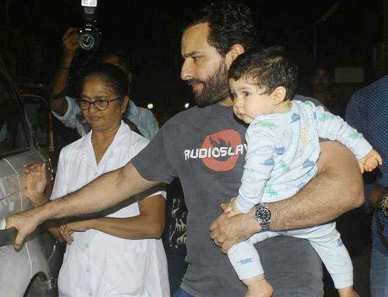 बुआ के बर्थडे पर पापा के साथ कूल मूड में दिखे तैमूर, देखें PHOTOS