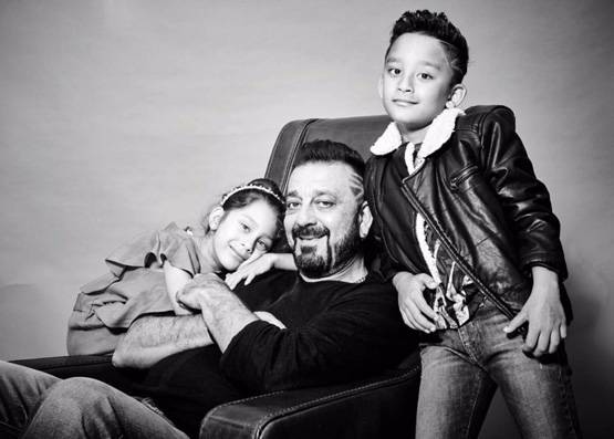 पहली बार संजय दत्त ने अपने बच्चों संग कराया शूट