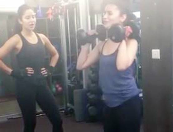 कटरीना की जिम फोटो वायरल, शूटिंग के बाद ऐसे काट रही हैं दिन