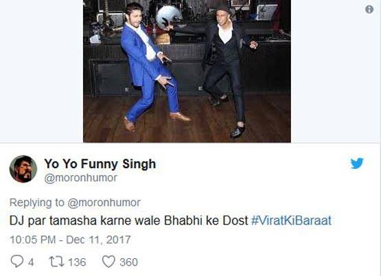 विराट-अनुष्का की शादी से 'फूफा' नाराज, Twitter पर ऐसे उड़ा मजाक
