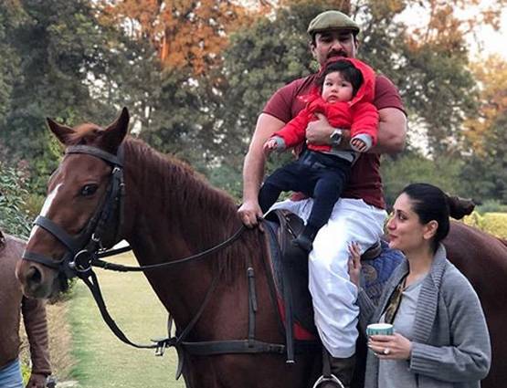 घुड़सवारी के बाद ट्रैक्टर पर बैठे दिखे बर्थडे ब्वॉय तैमूर, PHOTOS