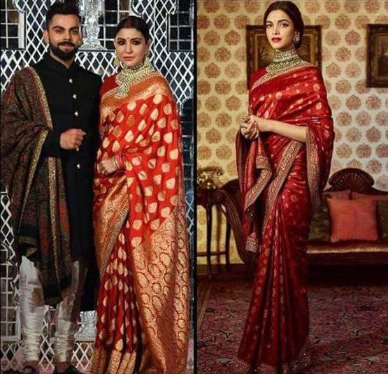 रिसेप्शन में भी अनुष्का ने फॉलो किया दीपिका का लुक, देखें सबूत