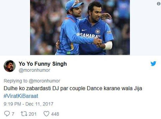 विराट-अनुष्का की शादी से 'फूफा' नाराज, Twitter पर ऐसे उड़ा मजाक