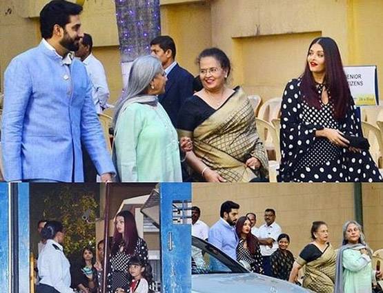 बेटी के Annual Day पर साथ दिखे ऐश-अभि, जया भी आईं नजर