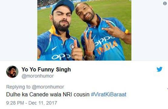 विराट-अनुष्का की शादी से 'फूफा' नाराज, Twitter पर ऐसे उड़ा मजाक